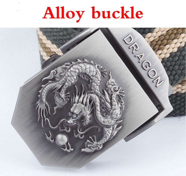 SupSindy men&women Canvas belt Dragon metal buckle waistband military belt Army tactical belts for Men high quality male strap