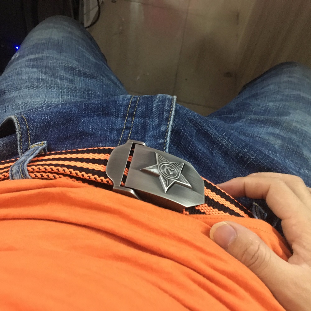 New Men & Women High Quality 3D Five Rays Star Military Belt Old CCCP Army Belt Patriotic Retired Soldiers Canvas Jeans Belt