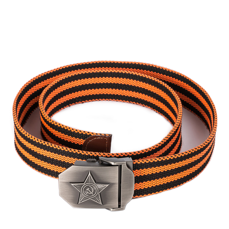 New Men & Women High Quality 3D Five Rays Star Military Belt Old CCCP Army Belt Patriotic Retired Soldiers Canvas Jeans Belt