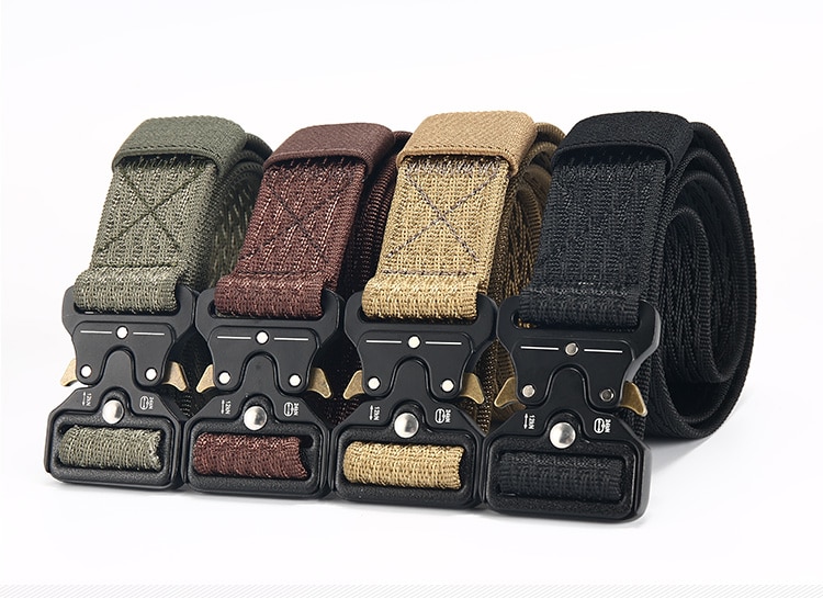 [DWTS]Mens Canvas Belt Male Tactical Belt Men Outdoor Army Belt 100% Nylon Training Military Belts High Quality cinturon tactico