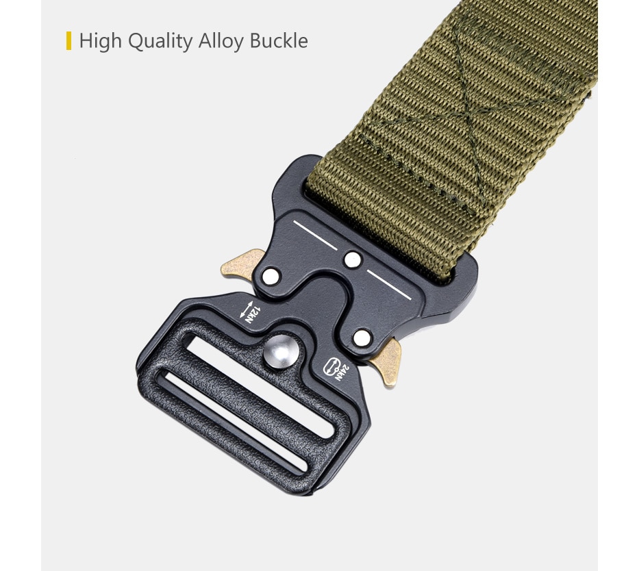 MILUOTA Mens Tactical Belt Military Nylon Belt Outdoor multifunctional Training Belt Combat Belts Sturdy Waistband MU055