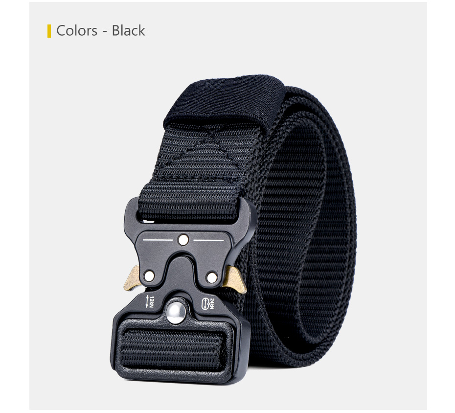 MILUOTA Mens Tactical Belt Military Nylon Belt Outdoor multifunctional Training Belt Combat Belts Sturdy Waistband MU055