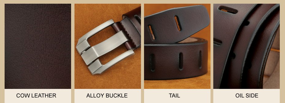 [MILUOTA] Designer Belts Men High Quality Genuine Leather Belt for Men Luxury Ceinture Homme Military Style 130CM MU012