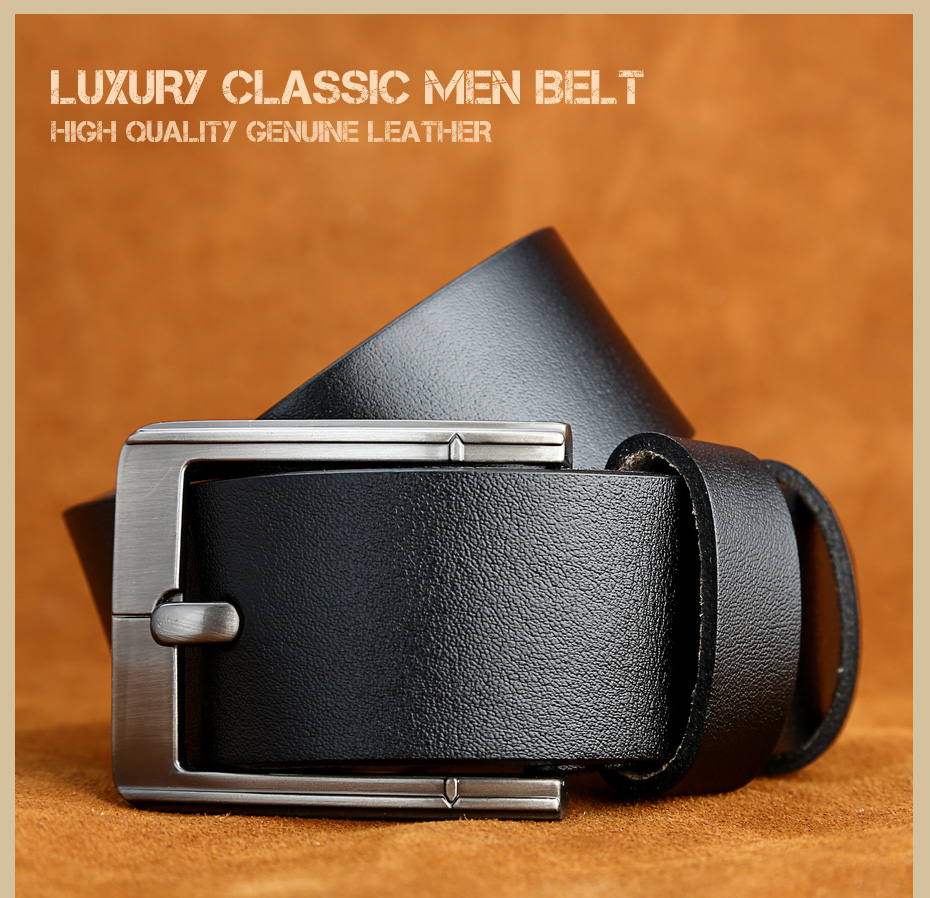 [MILUOTA] Designer Belts Men High Quality Genuine Leather Belt for Men Luxury Ceinture Homme Military Style 130CM MU012