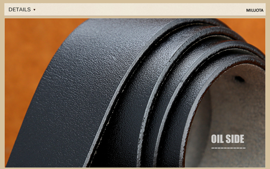 [MILUOTA] Designer Belts Men High Quality Genuine Leather Belt for Men Luxury Ceinture Homme Military Style 130CM MU012