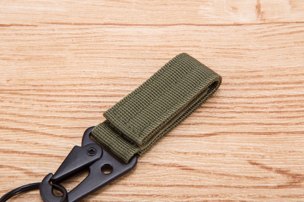 Men's canvas clasp Colorful Keychain Military nylon metal button Oyster mouth shape Paste belts Cool alloy buckle men eagle belt