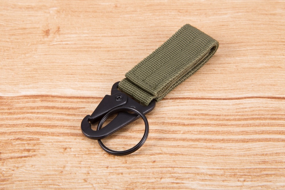 Men's canvas clasp Colorful Keychain Military nylon metal button Oyster mouth shape Paste belts Cool alloy buckle men eagle belt