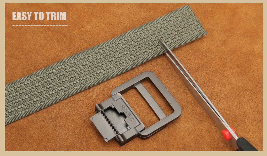 [MILUOTA] Military Equipment Tactical Belt Man Double Ring Buckle Thicken Canvas Belts for Men Waistband MU035
