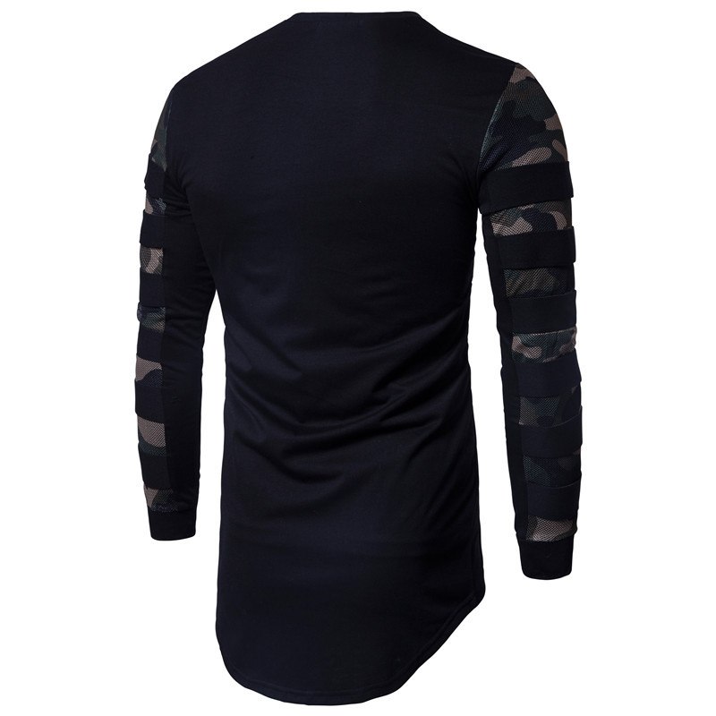 Brand New Camouflage Mesh Stitching T Shirt Men Longline Curved Hem Camo Streetwear Cotton Hip Hop Military Army Cool Tee Shirt Brand New Camouflage Mesh Stitching T Shirt Men Longline Curved Hem Camo Streetwear Cotton Hip Hop Military Army Cool Tee Shirt