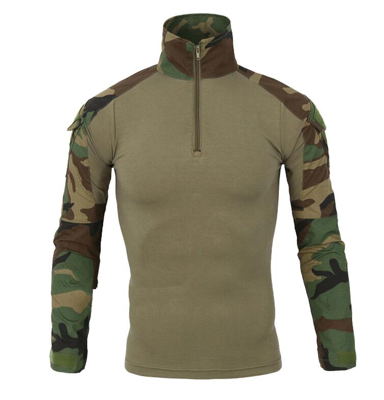 Combat Shirt Men Long Sleeve Military Style Tactical T-shirts US Army ...