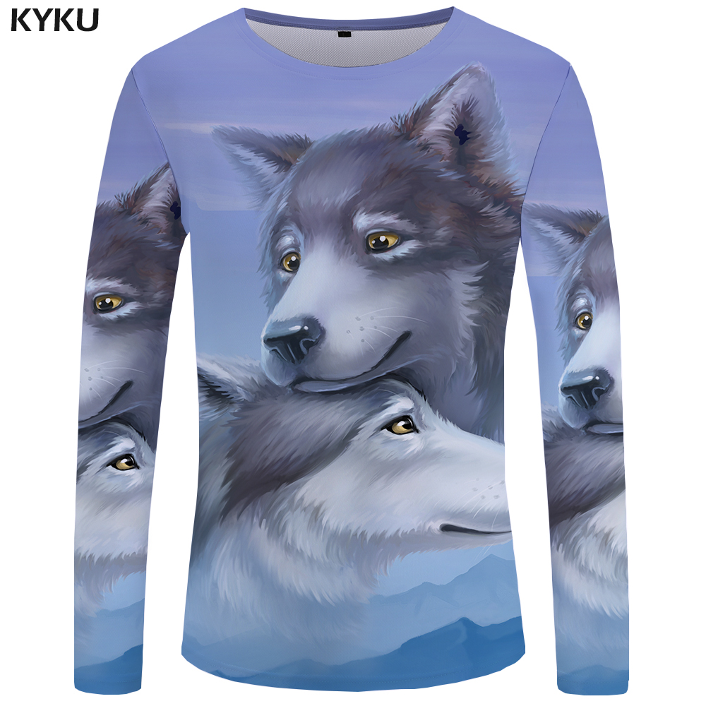KYKU Brand Skull Long sleeve T shirt Germany Tshirt Military Clothes Punk Tops Gothic Funny T shirts Tees Men Fashion Top Tee