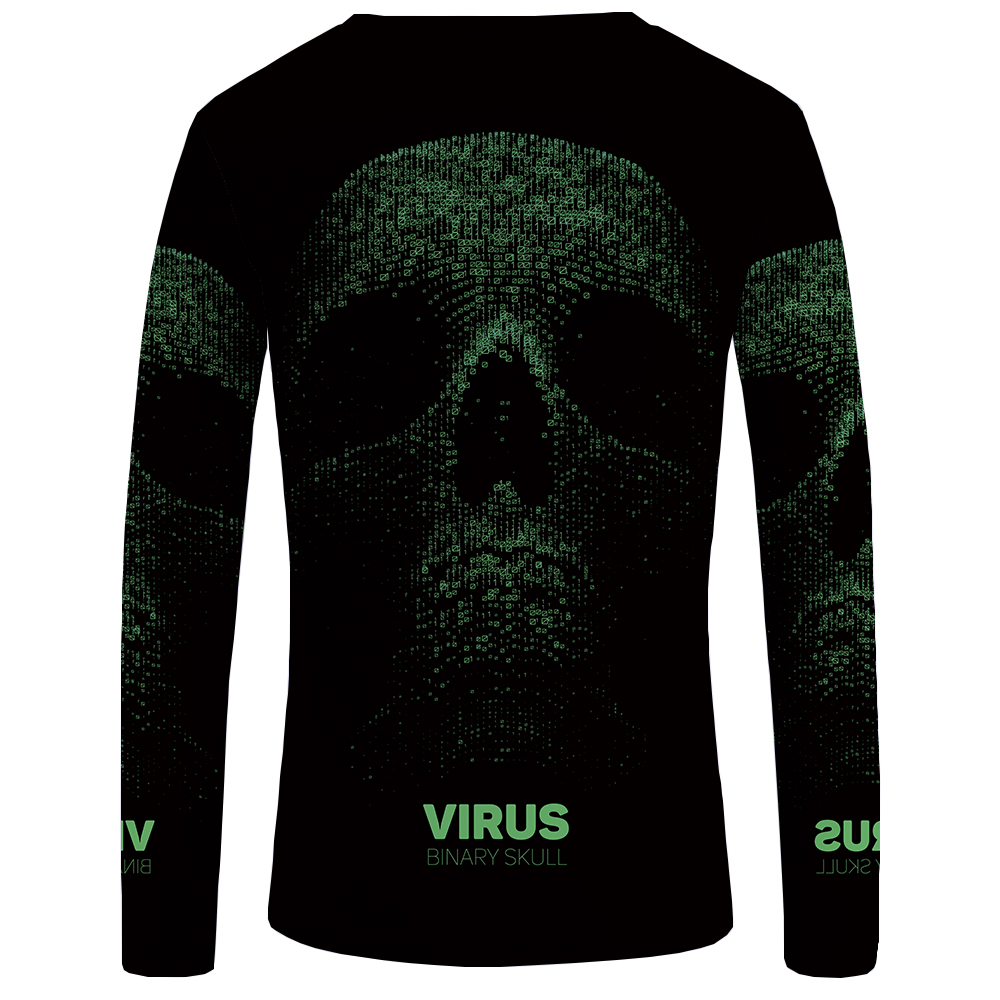 KYKU Brand Skull Long sleeve T shirt Germany Tshirt Military Clothes Punk Tops Gothic Funny T shirts Tees Men Fashion Top Tee