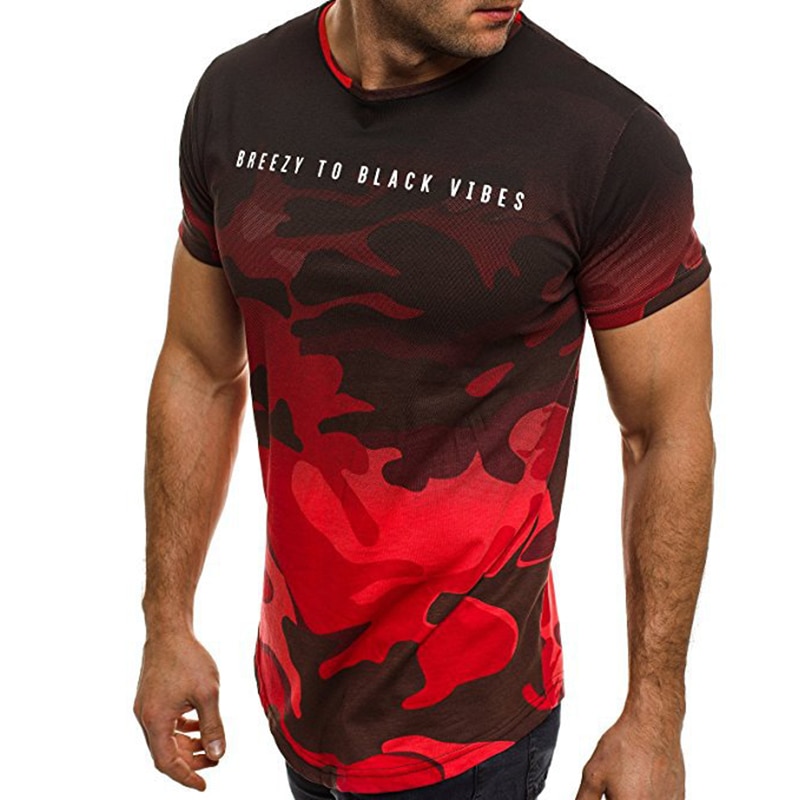 AIOPESON New Brand Short Sleeve T-shirt men Camouflage Tops Tees