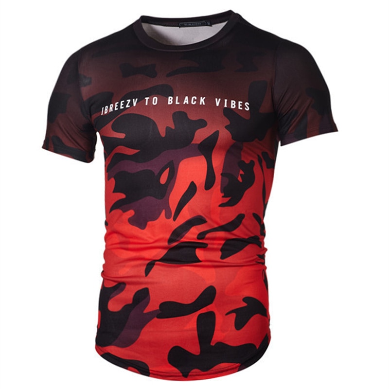 AIOPESON New Brand Short Sleeve T-shirt men Camouflage Tops Tees