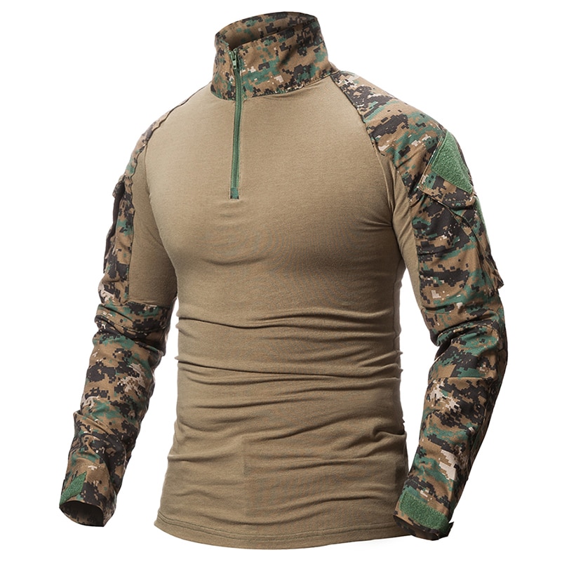 S Archon Military Camouflage Shirt Men Multicam Uniform Tactical Long Sleeve T Shirt Airsoft