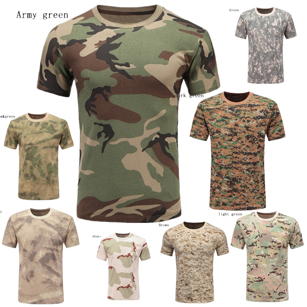 Zogaa Brand Men Casual T-Shirt Printed Man Quality Tops Tees Military