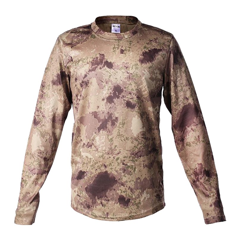 2018 New Tactical Military Camouflage T Shirt Male Breathable Quick Dry US Army Combat Full Sleeve Outwear T-shirt for Men S-3XL