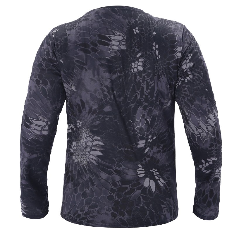 2018 New Tactical Military Camouflage T Shirt Male Breathable Quick Dry US Army Combat Full Sleeve Outwear T-shirt for Men S-3XL