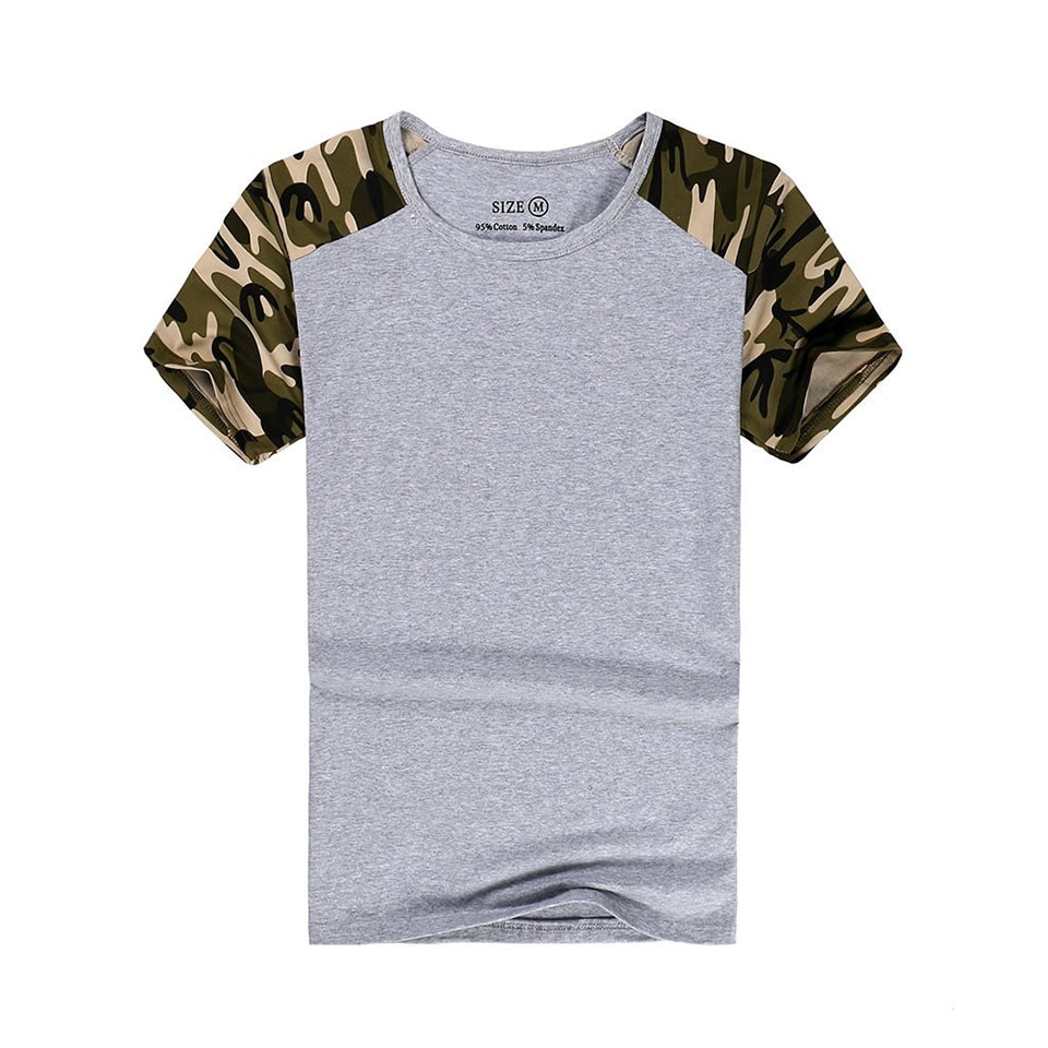 MENGD.G.O.S Man Casual Camouflage T-shirt Men Cotton Army Tactical Combat T Shirt Military Camo Mens T Shirts Fashion Tops Tees