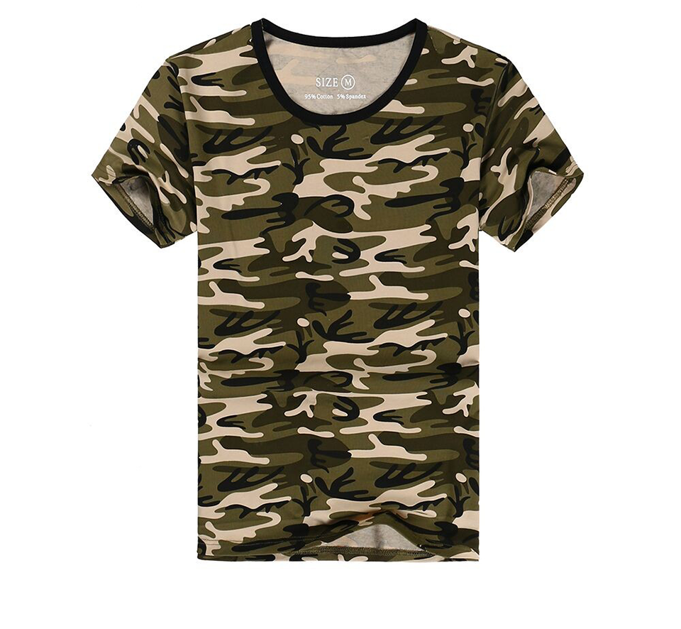 MENGD.G.O.S Man Casual Camouflage T-shirt Men Cotton Army Tactical Combat T Shirt Military Camo Mens T Shirts Fashion Tops Tees