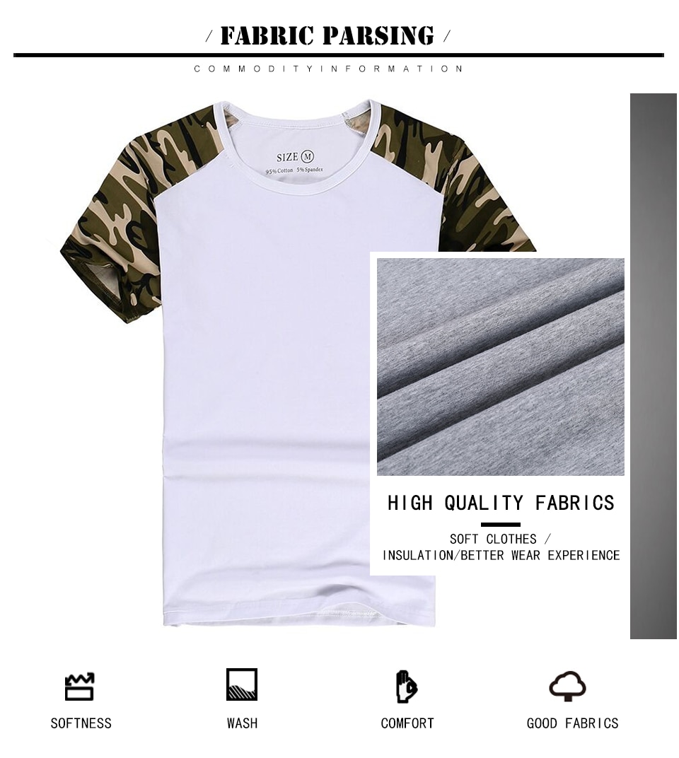 MENGD.G.O.S Man Casual Camouflage T-shirt Men Cotton Army Tactical Combat T Shirt Military Camo Mens T Shirts Fashion Tops Tees