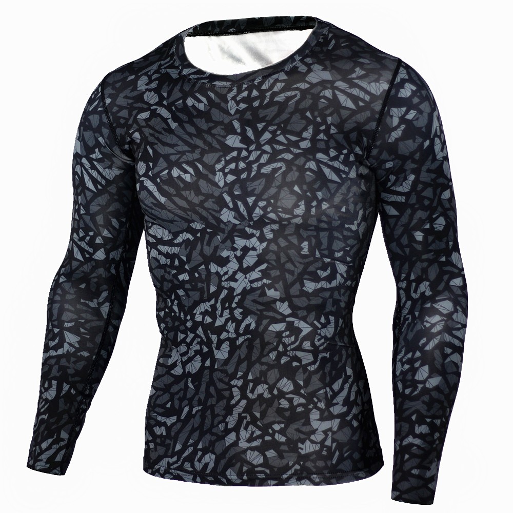 New Camouflage Military T Shirt Bodybuilding Tights Fitness Men Quick Dry Camo Long Sleeve T Shirts Crossfit Compression Shirt