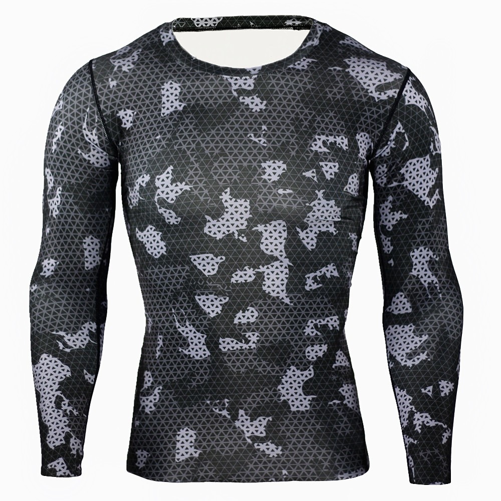 New Camouflage Military T-Shirt Bodybuilding Tights Fitness Men ...