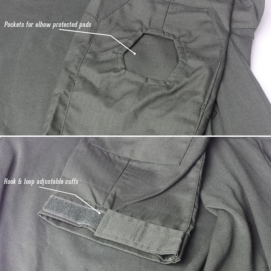 S.ARCHON Tactical Military Long Sleeve T Shirt Men SWAT Soldier Combat Uniform Shirts Fitness Breathable Paintball Army T-Shirt