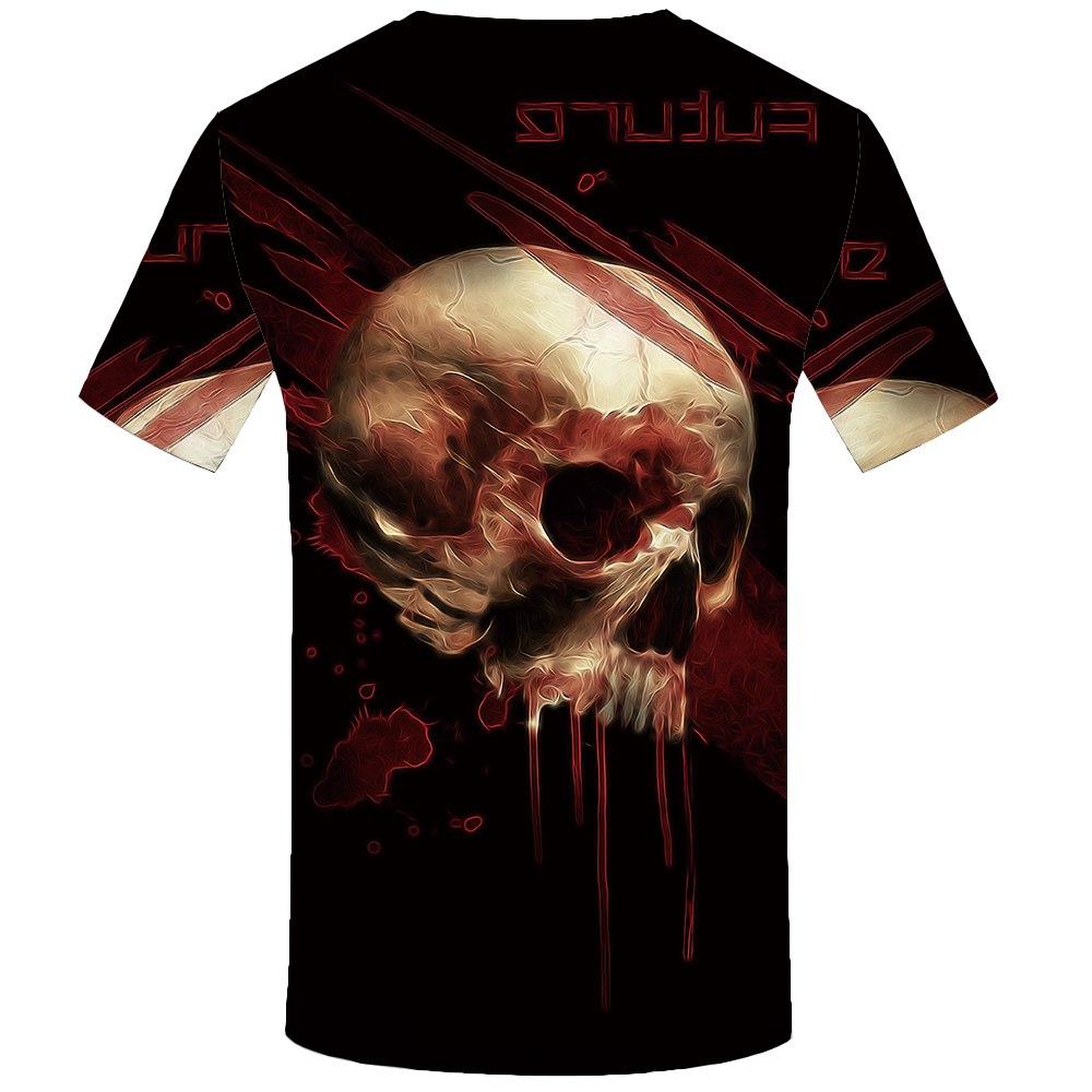 KYKU Skull T Shirt Men Black Military Tshirt Feather 3d Print T-shirt Punk Rock Clothes Anime Hip Hop Mens Clothing Casual Tops KYKU Skull T Shirt Men Black Military Tshirt Feather 3d Print T-shirt Punk Rock Clothes Anime Hip Hop Mens Clothing Casual Tops