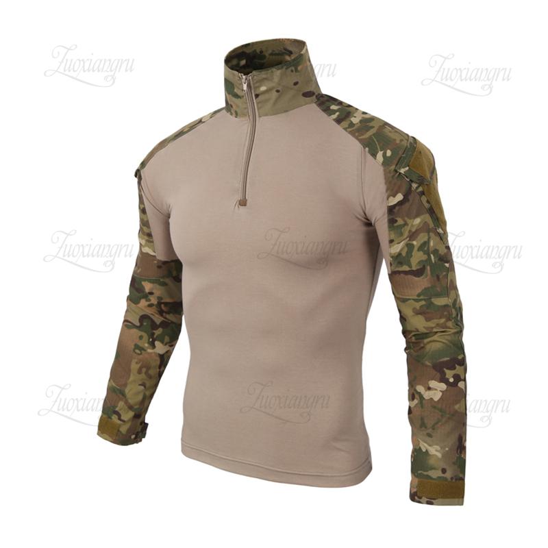 Men Summer Army Combat Tactical T Shirt Military Camouflage Long Sleeve Military T-shirts Man Clothes Airsoft Paintball No Pads Men Summer Army Combat Tactical T Shirt Military Camouflage Long Sleeve Military T-shirts Man Clothes Airsoft Paintball No Pads