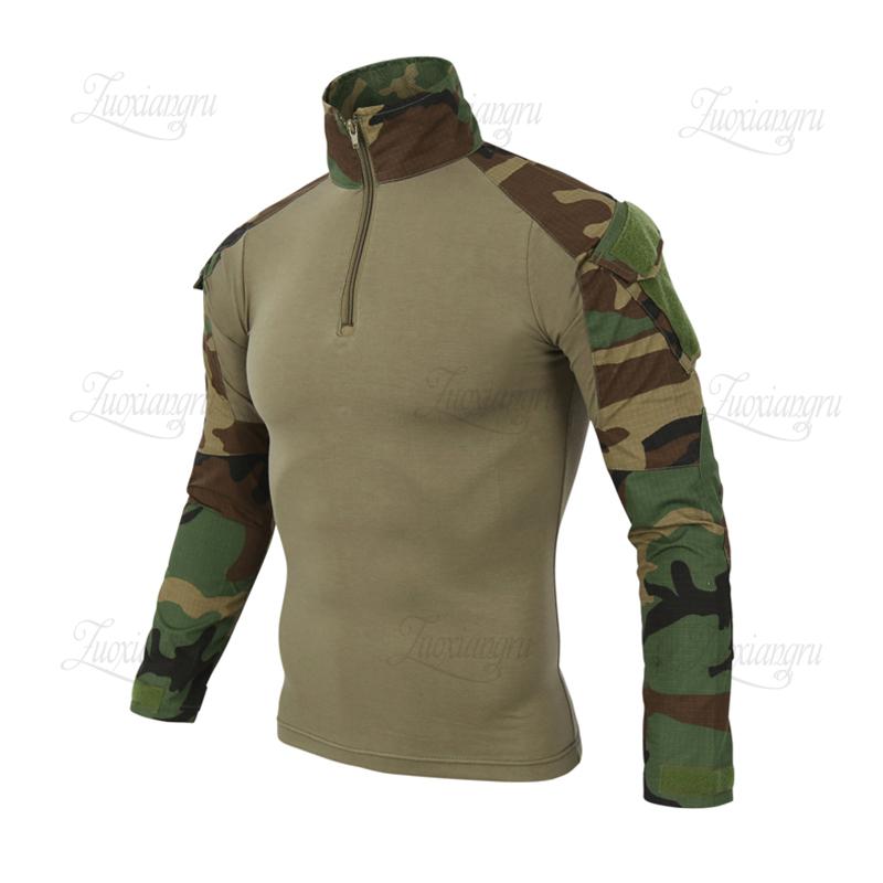 Men Summer Army Combat Tactical T Shirt Military Camouflage Long Sleeve Military T-shirts Man Clothes Airsoft Paintball No Pads Men Summer Army Combat Tactical T Shirt Military Camouflage Long Sleeve Military T-shirts Man Clothes Airsoft Paintball No Pads