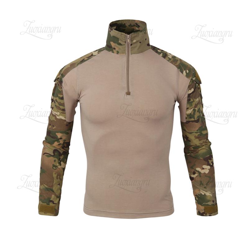 Men Summer Army Combat Tactical T Shirt Military Camouflage Long Sleeve Military T-shirts Man Clothes Airsoft Paintball No Pads Men Summer Army Combat Tactical T Shirt Military Camouflage Long Sleeve Military T-shirts Man Clothes Airsoft Paintball No Pads