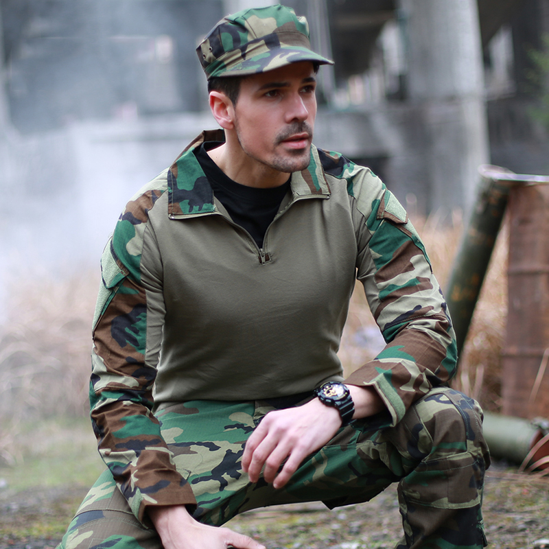Men Summer Army Combat Tactical T Shirt Military Camouflage Long Sleeve Military T-shirts Man Clothes Airsoft Paintball No Pads Men Summer Army Combat Tactical T Shirt Military Camouflage Long Sleeve Military T-shirts Man Clothes Airsoft Paintball No Pads