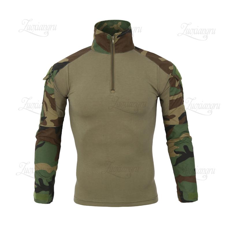 Men Summer Army Combat Tactical T Shirt Military Camouflage Long Sleeve Military T-shirts Man Clothes Airsoft Paintball No Pads Men Summer Army Combat Tactical T Shirt Military Camouflage Long Sleeve Military T-shirts Man Clothes Airsoft Paintball No Pads