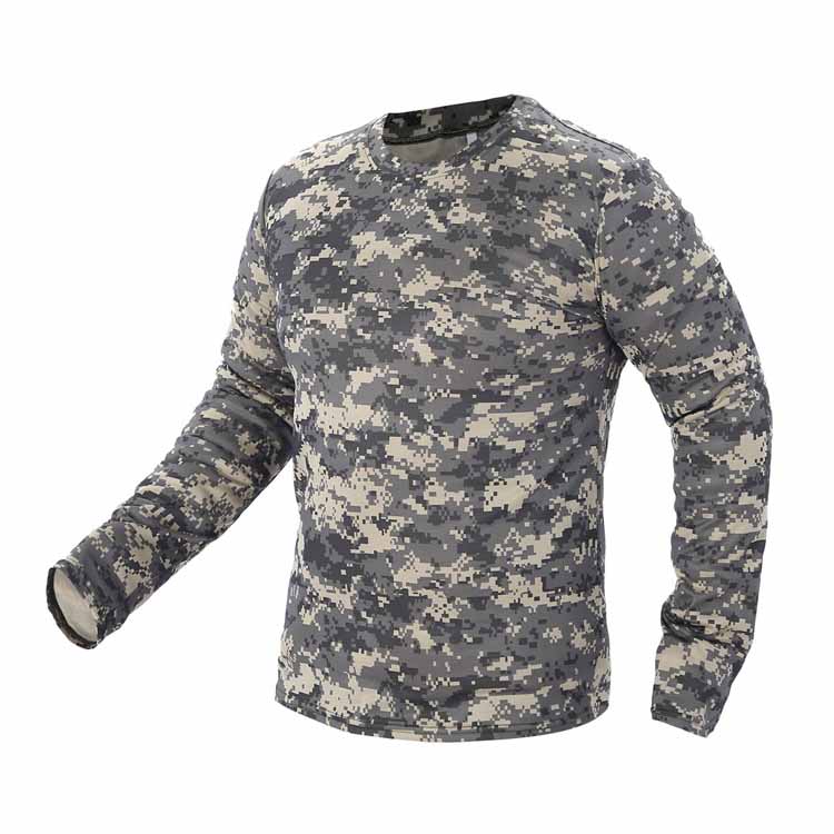 2017 New Tactical Military Camouflage T Shirt Male Breathable Quick Dry US Army Combat Full Sleeve Outwear T-shirt for Men