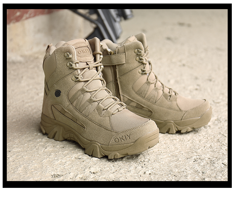 Winter/Autumn Men Desert Military Tactical Boots Army Outdoor Hiking Boot Fashion Casual Shoes Waterproof Man Work Combat Boots