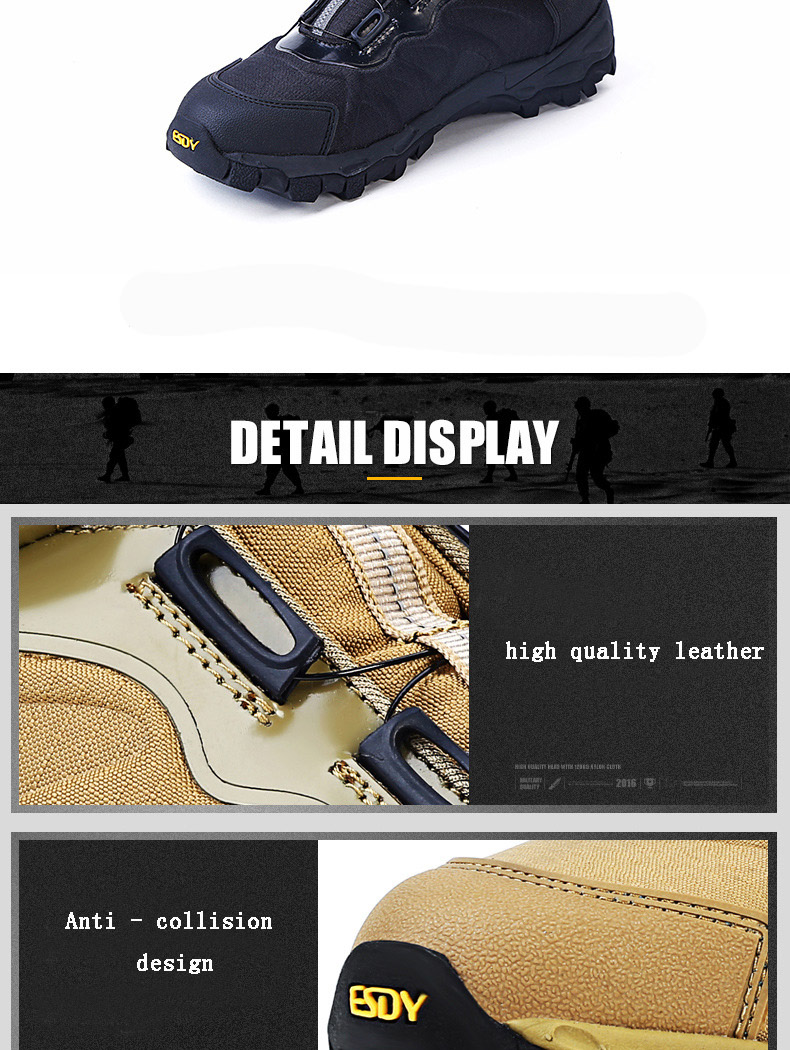 Men Tactical Military Winter Leather Lace Up Combat Army Ankle Boots ...