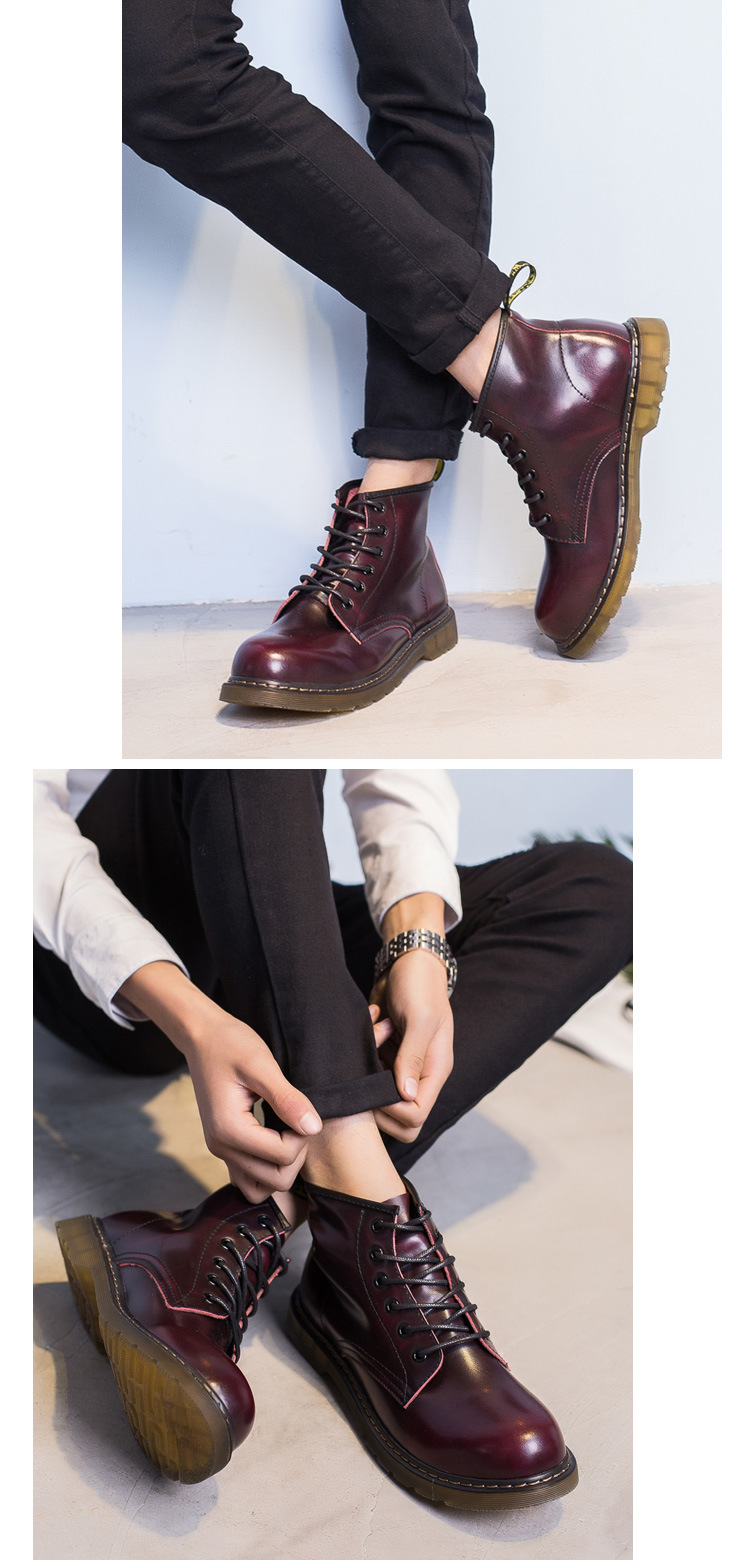 Men snow Boots 2019 British desert Vintage Classic Genuine leather military Boots Thick Heel Motorcycle Men's Shoe Men snow Boots 2019 British desert Vintage Classic Genuine leather military Boots Thick Heel Motorcycle Men's Shoe