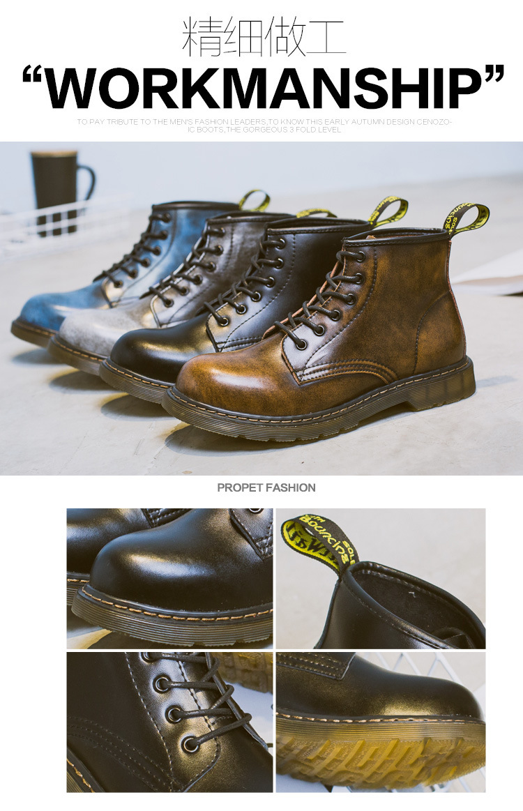 Men snow Boots 2019 British desert Vintage Classic Genuine leather military Boots Thick Heel Motorcycle Men's Shoe Men snow Boots 2019 British desert Vintage Classic Genuine leather military Boots Thick Heel Motorcycle Men's Shoe