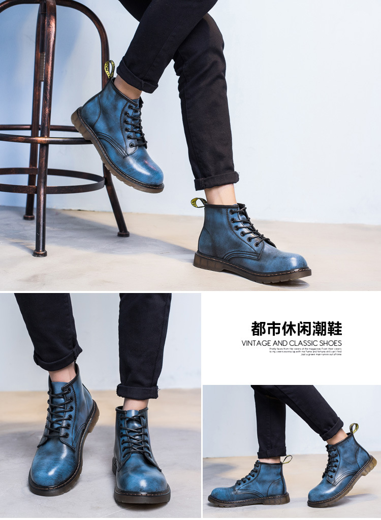 Men snow Boots 2019 British desert Vintage Classic Genuine leather military Boots Thick Heel Motorcycle Men's Shoe Men snow Boots 2019 British desert Vintage Classic Genuine leather military Boots Thick Heel Motorcycle Men's Shoe