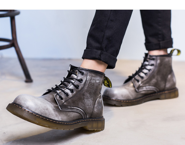 Men snow Boots 2019 British desert Vintage Classic Genuine leather military Boots Thick Heel Motorcycle Men's Shoe Men snow Boots 2019 British desert Vintage Classic Genuine leather military Boots Thick Heel Motorcycle Men's Shoe