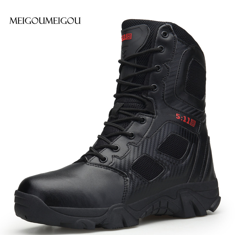 MEIGOUMEIGOU Big Size 39-47 Mens Boots Wear-resisting Non-slip Army Boots Men Waterproof Outdoor Climbing Hiking Boots Men MEIGOUMEIGOU Big Size 39-47 Mens Boots Wear-resisting Non-slip Army Boots Men Waterproof Outdoor Climbing Hiking Boots Men