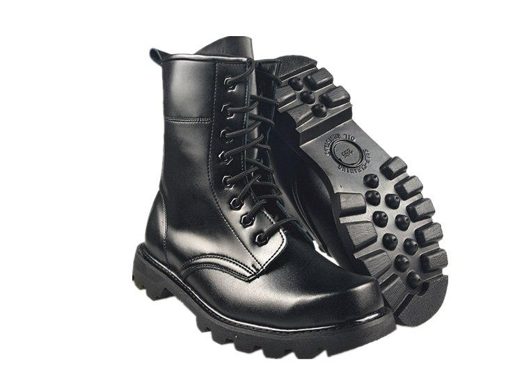 Steel Toe Men Military Boots Genuine Leather Safety Shoes for Men Spring Fashion Lace Up Black Ankle Platform Motorcycle Boots