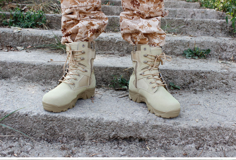 Men's Winter Military Shoes Tactical Desert Combat Ankle Boats Army Work Shoes Plus size 39-47 Leather Snow Boots