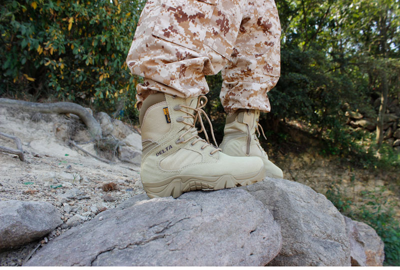 Men's Winter Military Shoes Tactical Desert Combat Ankle Boats Army Work Shoes Plus size 39-47 Leather Snow Boots