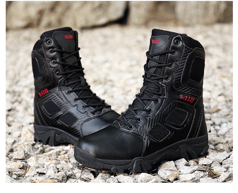 ZENVBNV Men Desert Tactical Military Boots Mens Work Safty Shoes SWAT Army Boot Militares Tacticos Zapatos Ankle Combat Boots