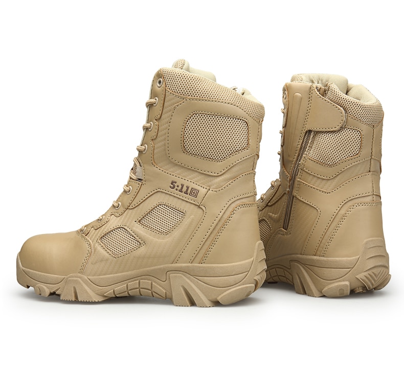 ZENVBNV Men Desert Tactical Military Boots Mens Work Safty Shoes SWAT Army Boot Militares Tacticos Zapatos Ankle Combat Boots