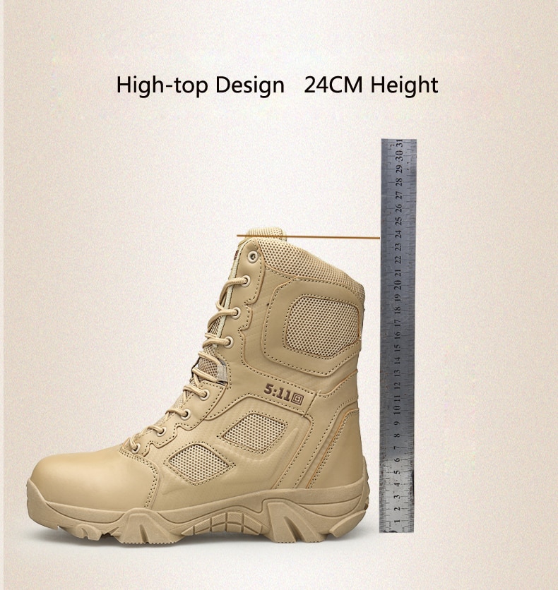 ZENVBNV Men Desert Tactical Military Boots Mens Work Safty Shoes SWAT Army Boot Militares Tacticos Zapatos Ankle Combat Boots