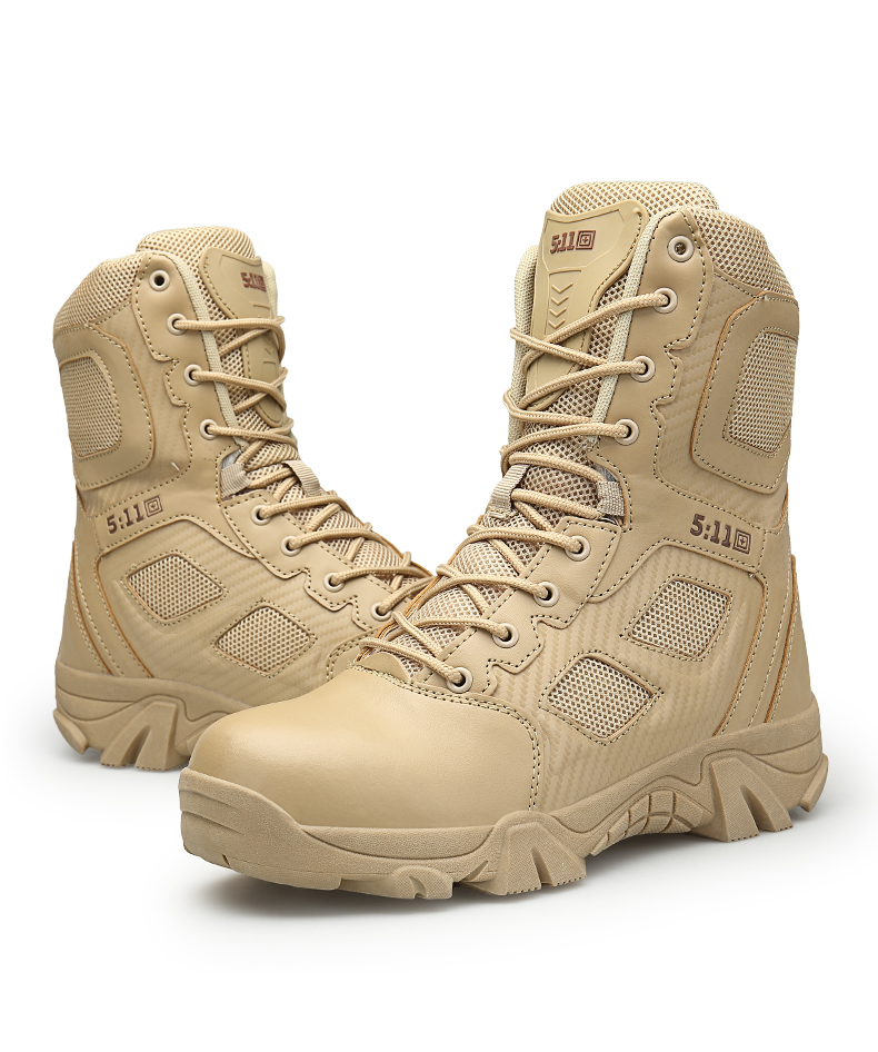 ZENVBNV Men Desert Tactical Military Boots Mens Work Safty Shoes SWAT Army Boot Militares Tacticos Zapatos Ankle Combat Boots