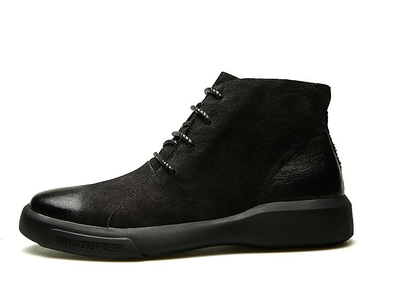 JIANBUDAN Autumn casual men's Military boots High quality leather men boots Non-slip wear-resistant Motorcycle boots Size 38-44